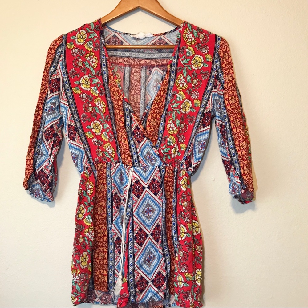 Love Tree boho/Chic Floral Romper